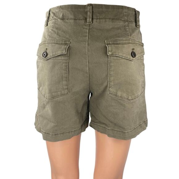 Banana Republic Women's Olive Green Mid Rise Authentic Chino Khaki Shorts Size 0 - Picture 3 of 5